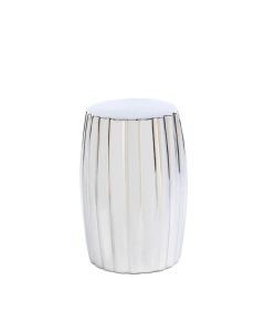 SILVER DECORATIVE STOOL